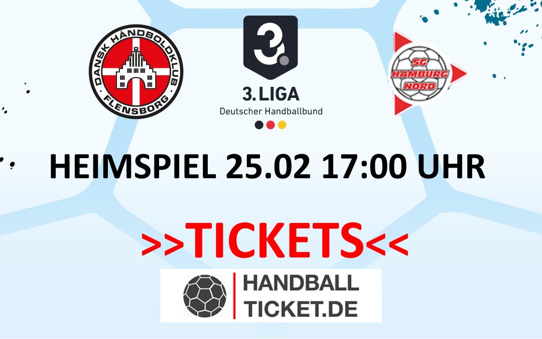 Tickets! Heimspiel gegen SG Hamburg-Nord! 25.02.2023 17:00 Uhr